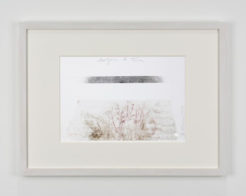 Giuseppe Penone Avvolgere la terra, 2010 Pigment, graphite and ribbon sticker on paper Drawing: 13 x 18 7/8 in. (33...