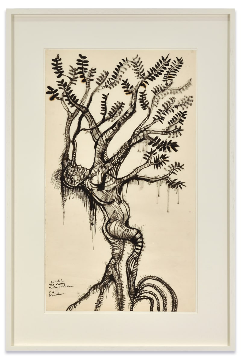 Robert Smithson Blind in the Valley of Suicides, 1962 Ink on paper Paper: 24 x 13 3/4 in. (61 x...