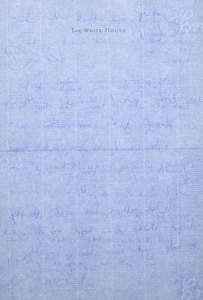 Danh Vo Lot 20. Autograph letter of presentation signed by Jacqueline Kennedy, 2013