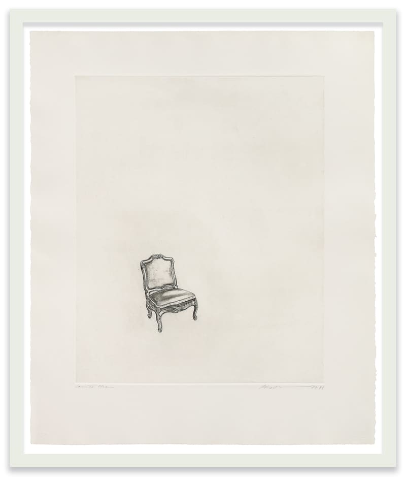 Robert Wilson Louis XV Chair, 1977 Etching and spitbite on Arches Cover paper Plate: 19 3/4 x 15 3/4 in....