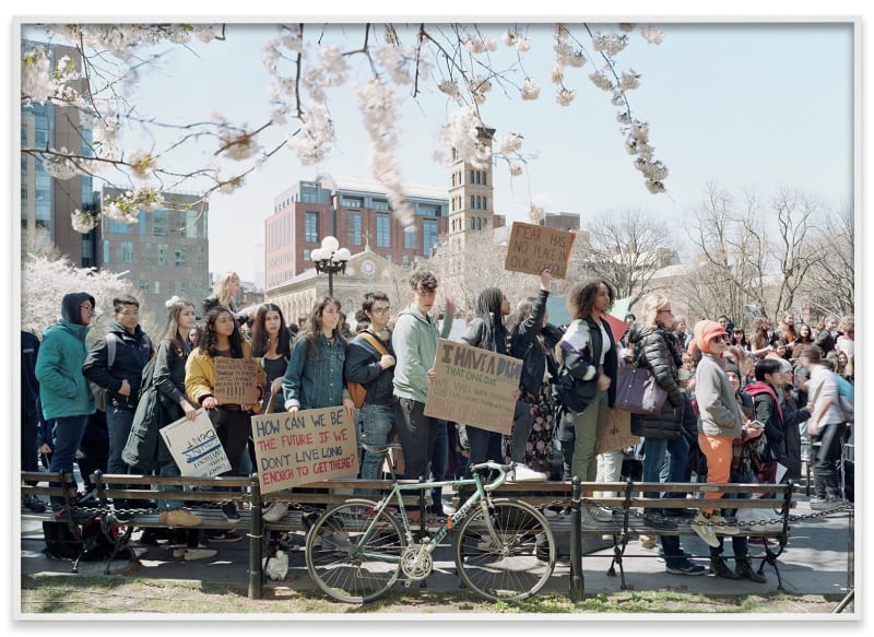 An-My Lê Fragment VII: High School Students Protesting Gun Violence, Washington Square Park, New York, from Silent General, 2018 Pigment...