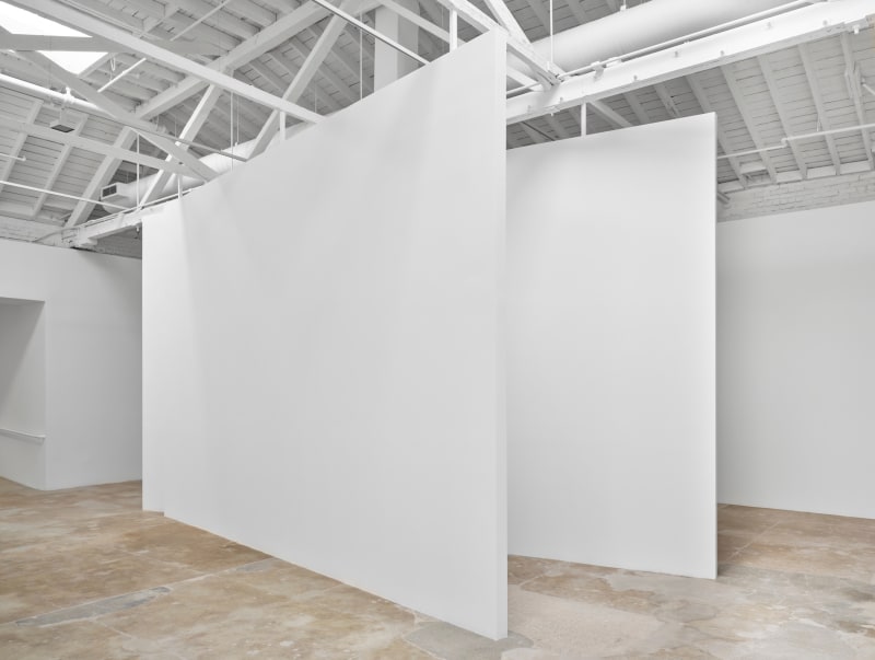 Bruce Nauman Funnel Piece (Françoise Lambert Installation), 1971 Wallboard, wood Longer wall: 60 x 297 1/2 x 4 in. (152.4...