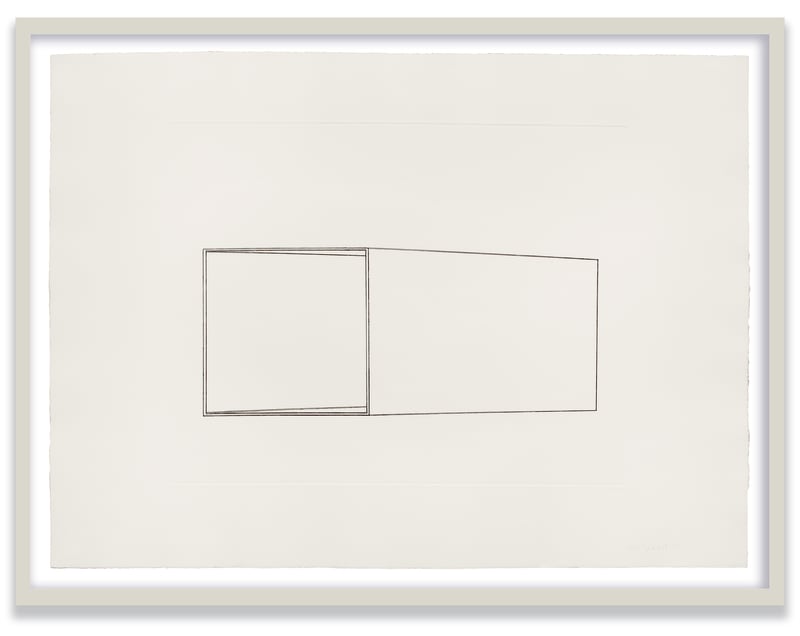 Donald Judd Untitled, 1974 Etching on German Etching paper 30 1/2 x 41 1/4 in. (77.5 x 104.8 cm) Edition...