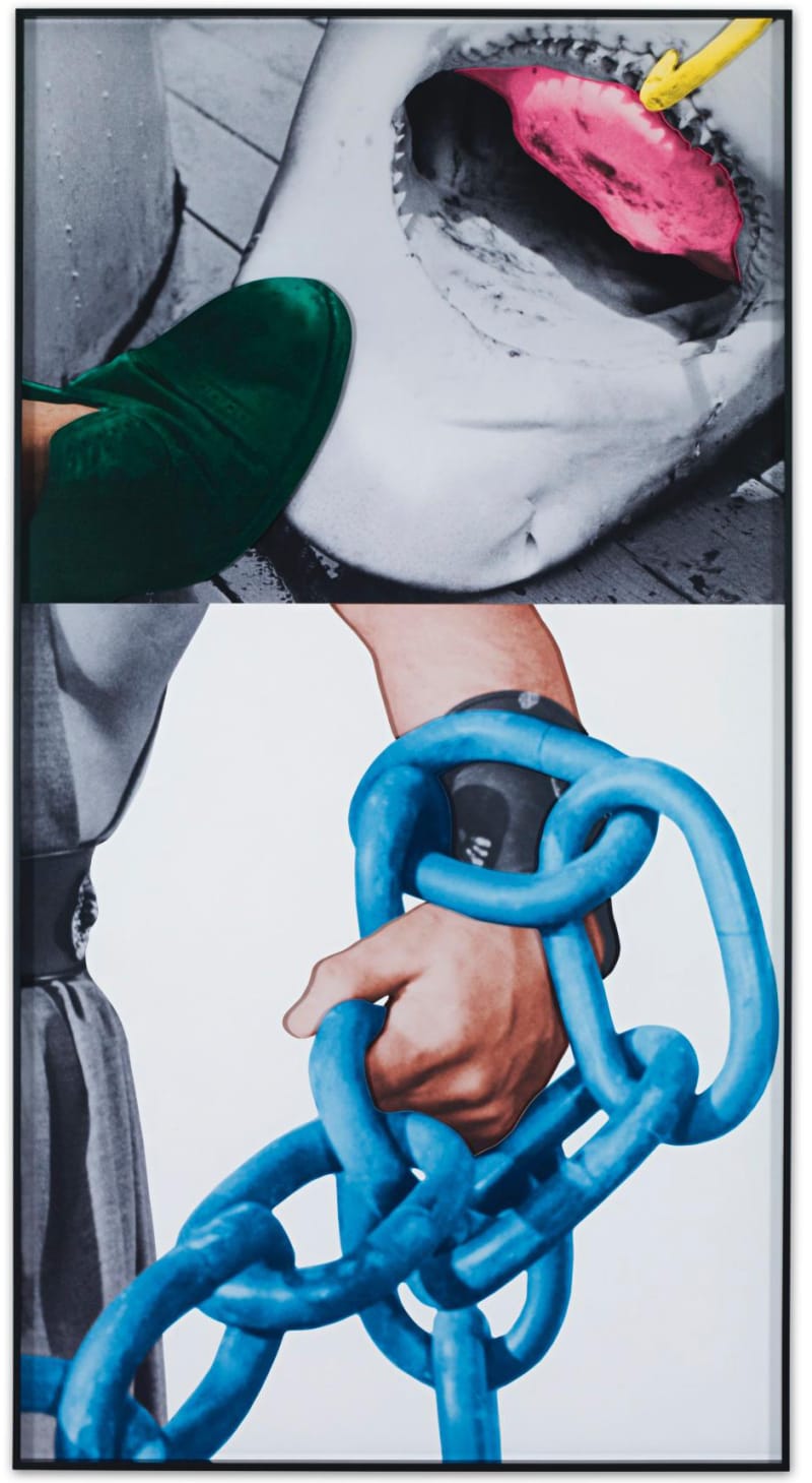 John Baldessari Hands and/ or Feet (Part One): Shark/ Chain, 2009