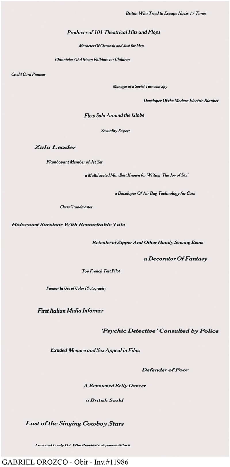 Gabriel Orozco Obit: 'Briton Who Tried to Escape Nazis 17 Times', 2008