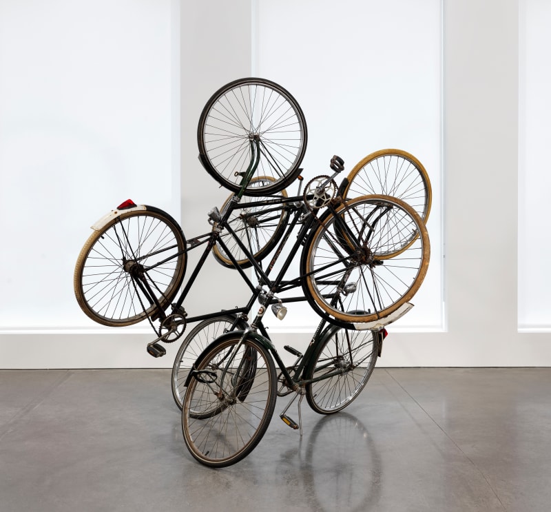 Gabriel Orozco Four Bicycles (There Is Always One Direction), 1994 Bicycles 78 x 88 x 88 in. (198.1 x 223.5...