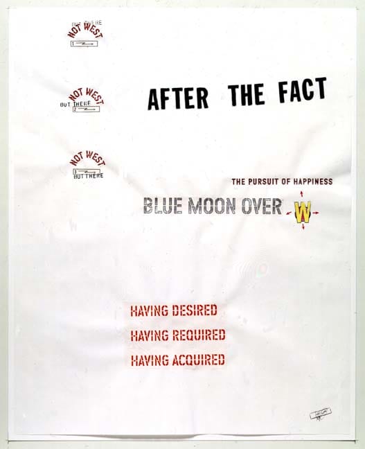 Lawrence Weiner Blue Moon #19, 2001