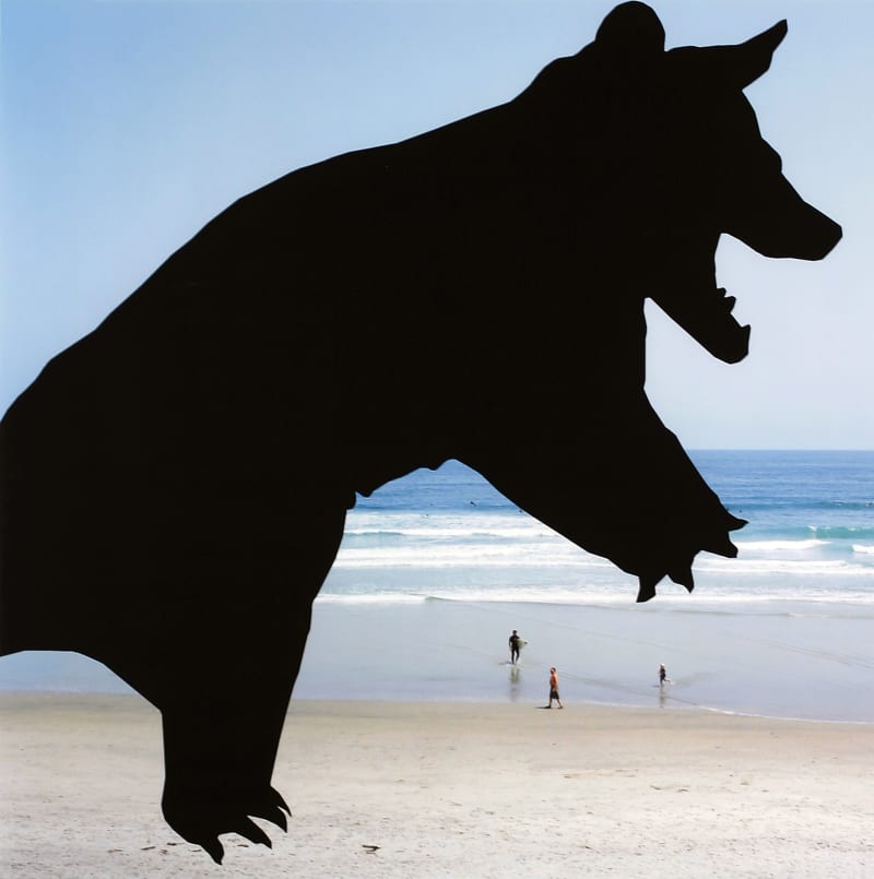 John Baldessari Animal (Black) at Ocean: Agitated, 2004