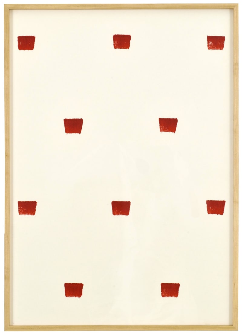 Niele Toroni Imprints of paintbrush no. 50 repeated at regular intervals of 30 cm, 1991