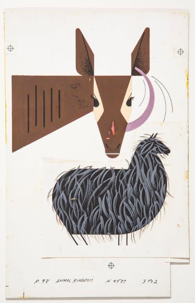 Charley Harper Okapi and Alpaca, 1968