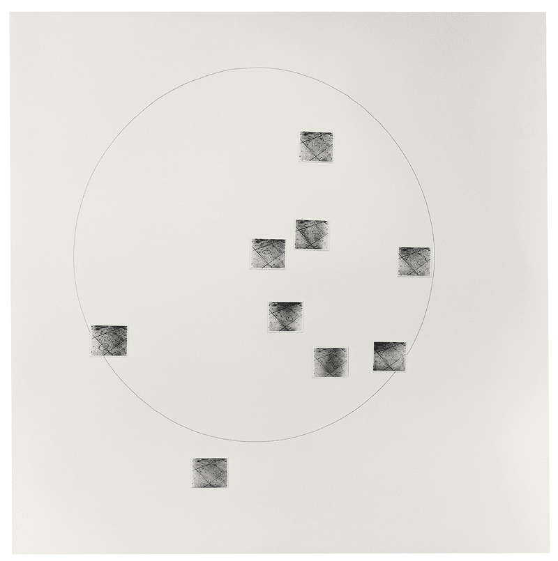 John Baldessari Trying to Roll a Hoop In a Perfect Circle (Best Sequence 216 Frames), 1972-73