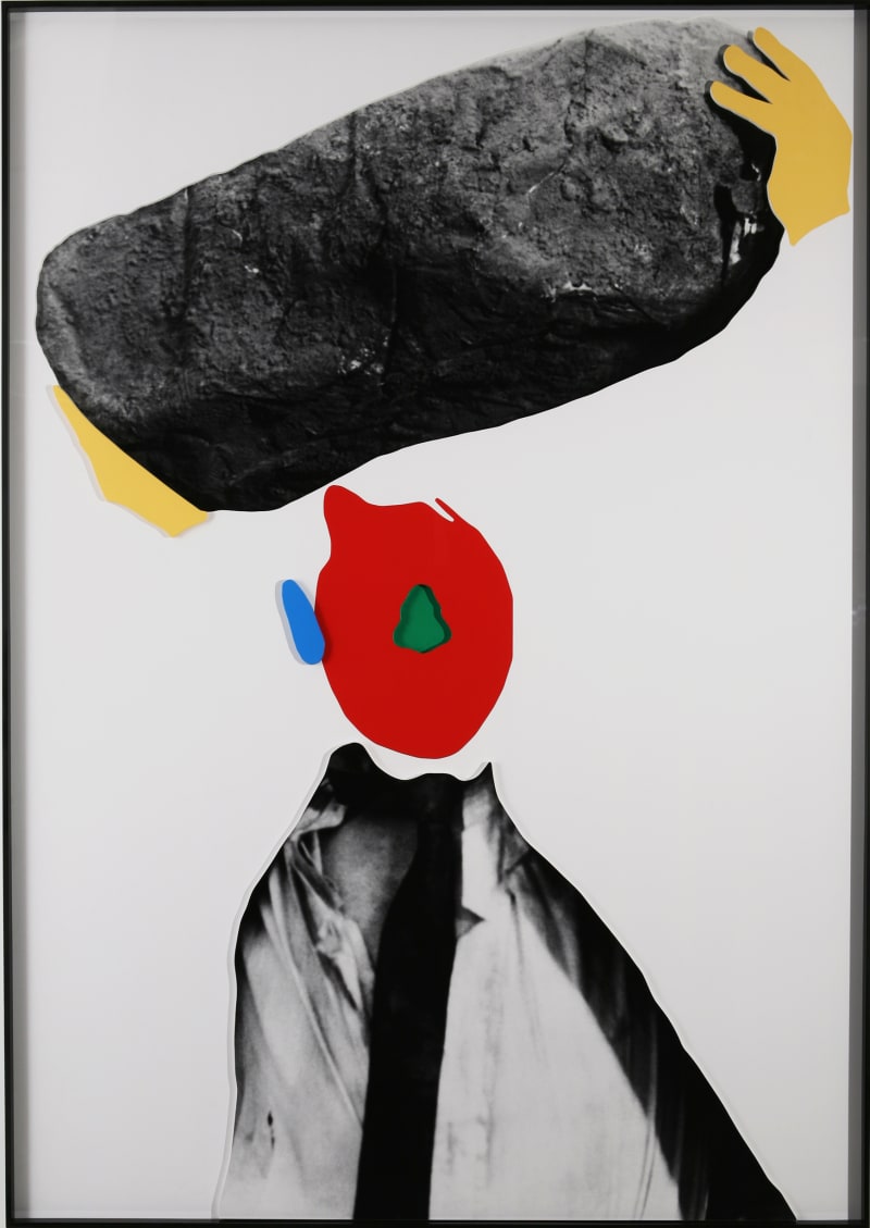 John Baldessari Noses & Ears, Etc. (Part Two): (Red) Face with (Blue) Ear and (Green) Nose with (Flesh) Hands, Tie,...