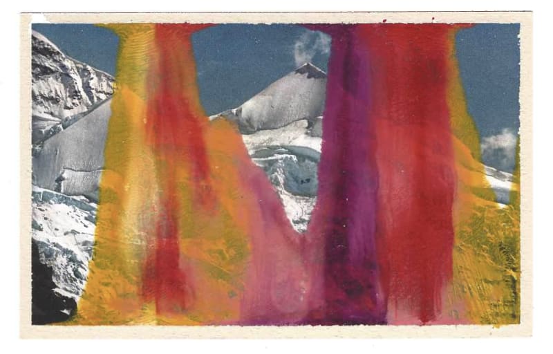 Tacita Dean Found Postcard Monoprint (Glacé/Flambé), 2018