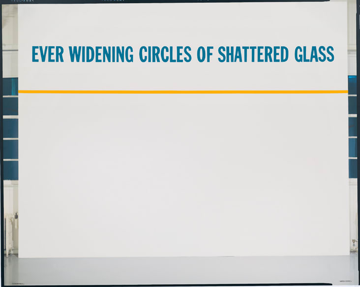 Lawrence Weiner Ever Widening Circles of.Shattered Glass, 1985