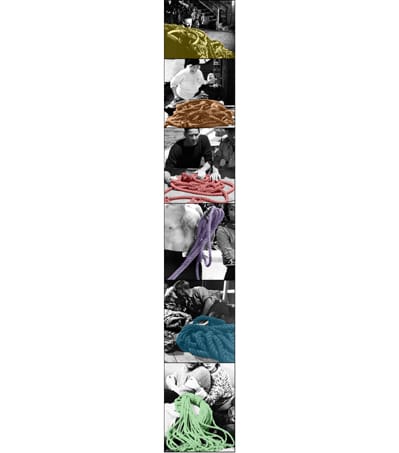 John Baldessari Six Ropes: With People (From Yellow to Green),, 2004