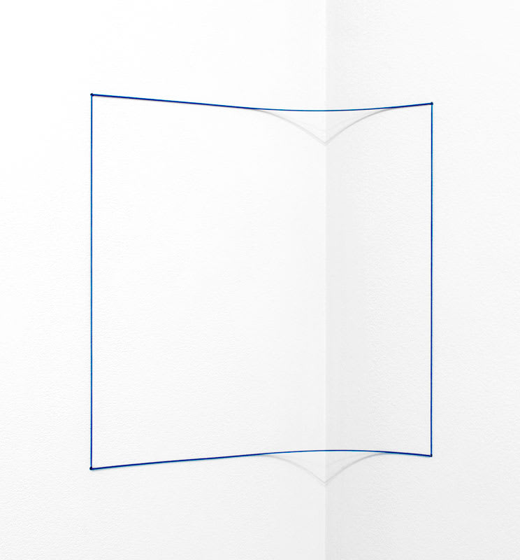 Fred Sandback Blue Day-Glo Corner Piece, 1968/2004