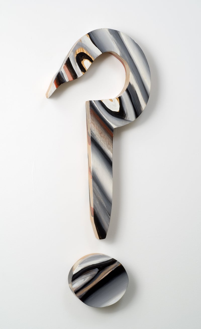 Richard Artschwager Pregunta II, 1983 Acrylic on wood 2 parts: 22 7/8 x 11 1/8 x 1 3/4 in. (58.1...