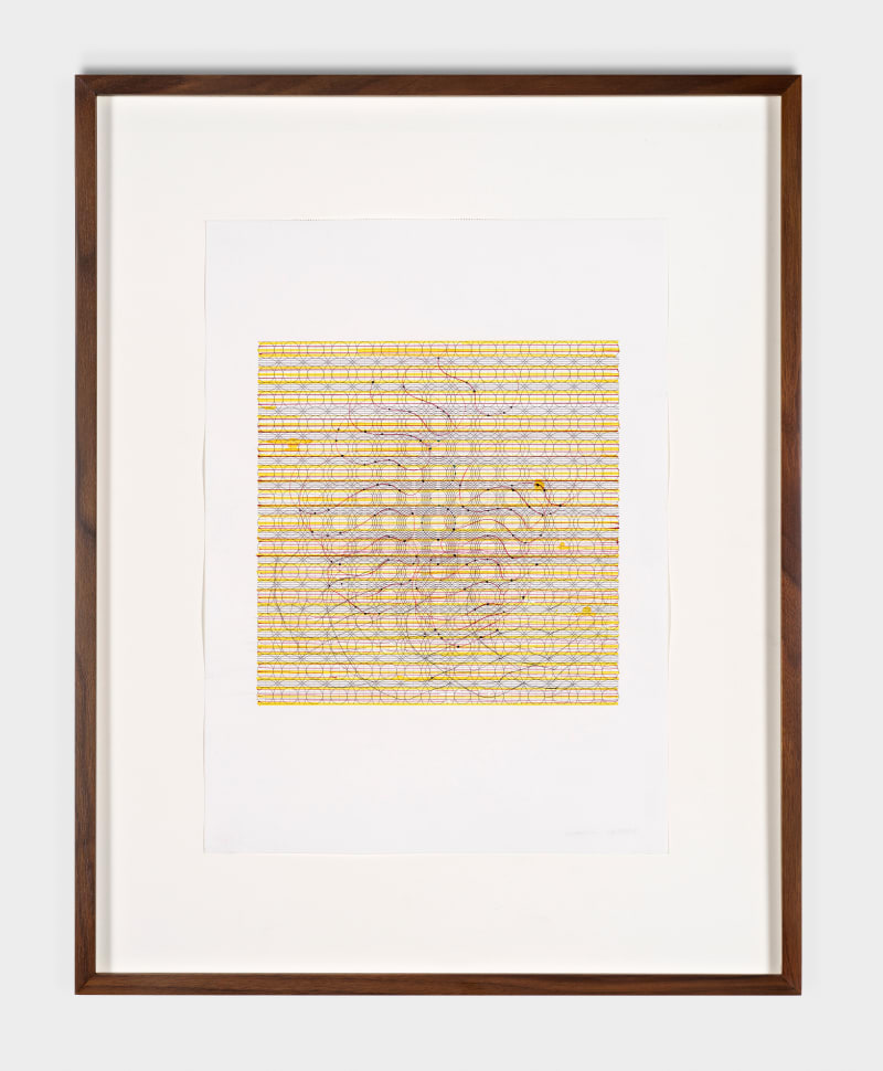 Gabriel Orozco Untitled, 2025 Ink, gouache, and graphite on printed paper Frame: 23 x 18 1/4 x 1 3/8 in....