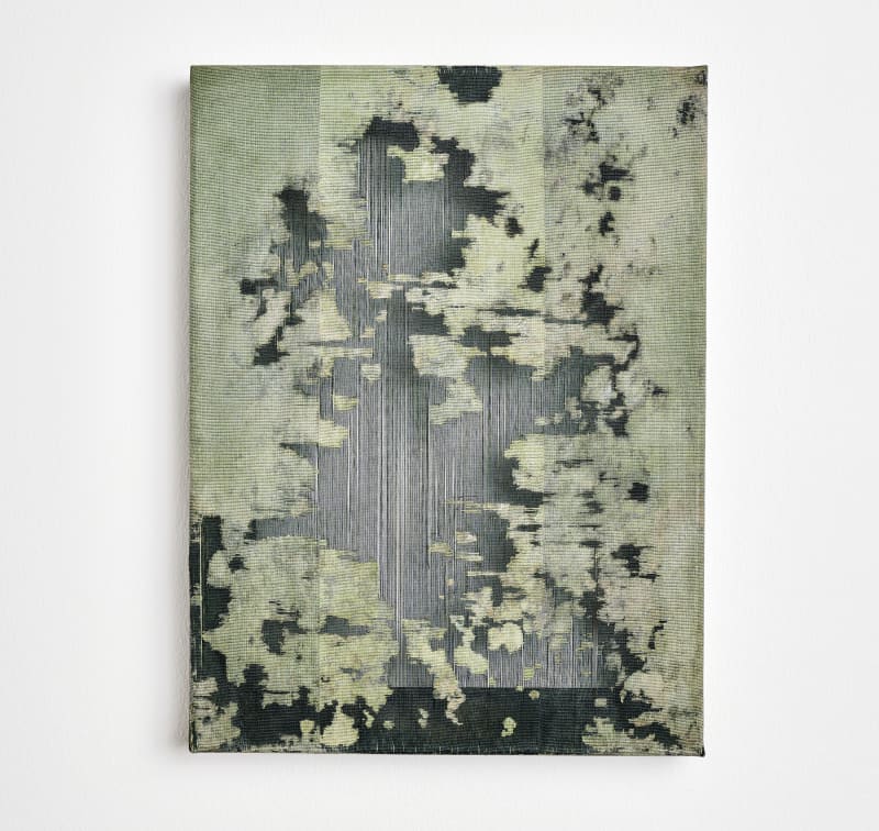 Edith Dekyndt Rebecq, 2025 Cotton canvas, soil, sediments 15 3/4 x 11 3/4 x 1 5/8 in. (40 x 30...