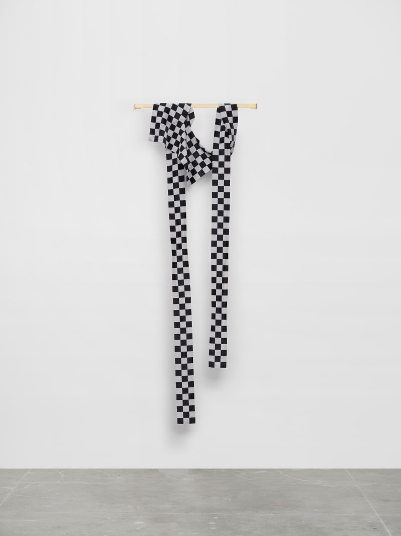 Leonor Antunes discrepancies with W.W. #2, 2025 Glass beads, FireLine thread Dimensions variable Laid flat dims: 116'x28'