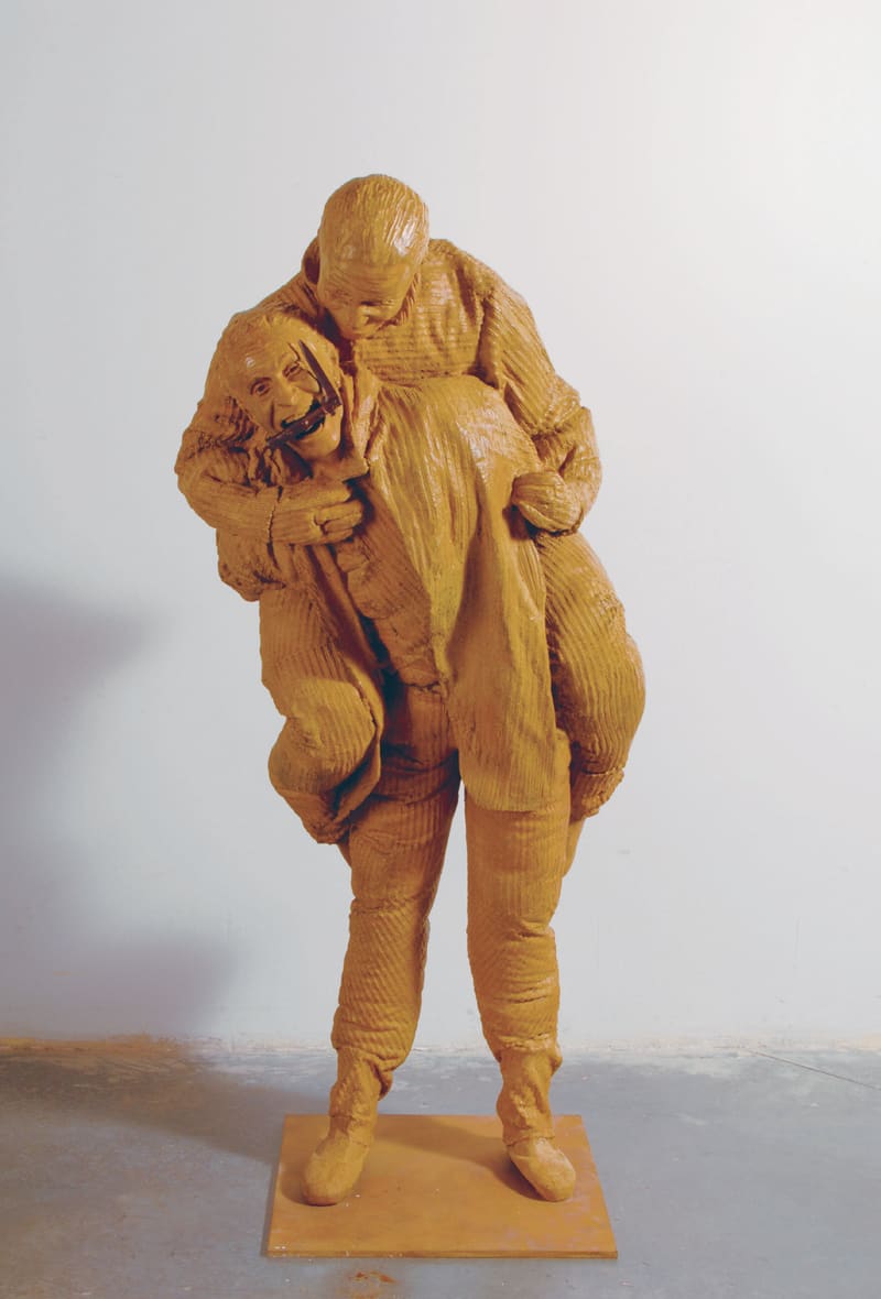 Juan Muñoz Piggyback with Knife, 2001