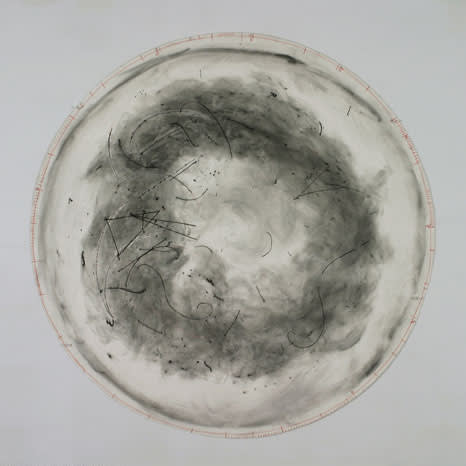 William Kentridge Drawing for 'Preparing the Flute', (Tondo with lines),, 2005