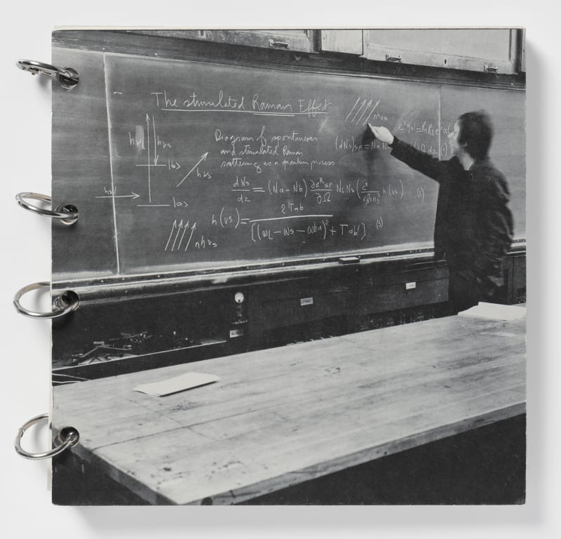 Bernar Venet Exploited Subjects, 1970 Book, offset lithograph on board, 16 pages, ring-bound 7 1/4 x 7 1/4 x 1/2...