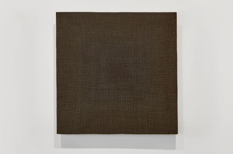 Nancy Brooks Brody Glory Hole (roygbiv) (black on black), 2011 Oil on Venetian plaster on wood panel 21 x 21...