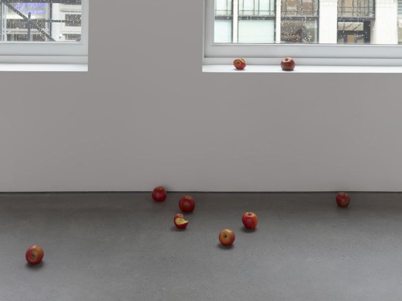 Álvaro Urbano 51st and 7th, 2024 9 elements; concrete, steel, paint Diameter: 2 3/4 in. (7 cm) (each)