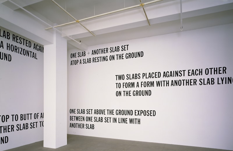Lawrence Weiner 5 FIGURES OF STRUCTURE, 1987