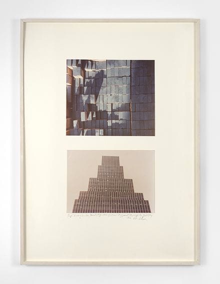Dan Graham Ends of Lumber, Newark, N.J./ 'Ziggurat' Skyscraper, New York City, 1965/1966