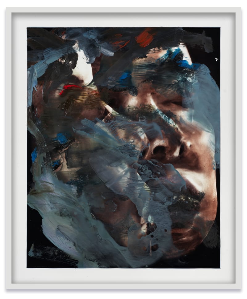 Matt Saunders The Distances (Peter), 2021 Oil on unique C-print 24 x 20 in. (61 x 50.8 cm)