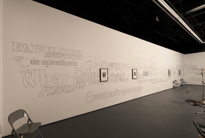 Danh Vo Kitchen wall drawing, info TBC, 2014 Wall drawing