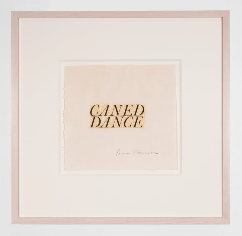 Bruce Nauman Caned Dance, 1973 Pencil and presstype on paper Sheet: 7 3/4 x 8 1/8 in. (19.7 x 20.6...