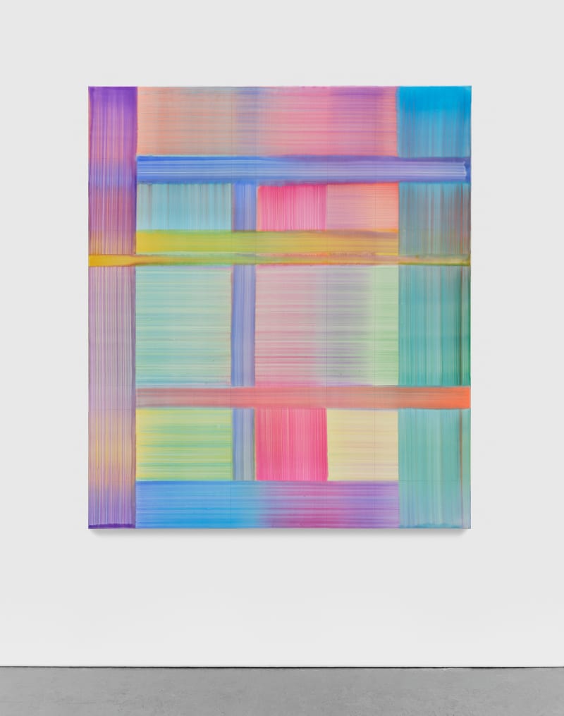 Bernard Frize Suff, 2024 Acrylic and resin on canvas 72 7/8 x 63 in. (185 x 160 cm)