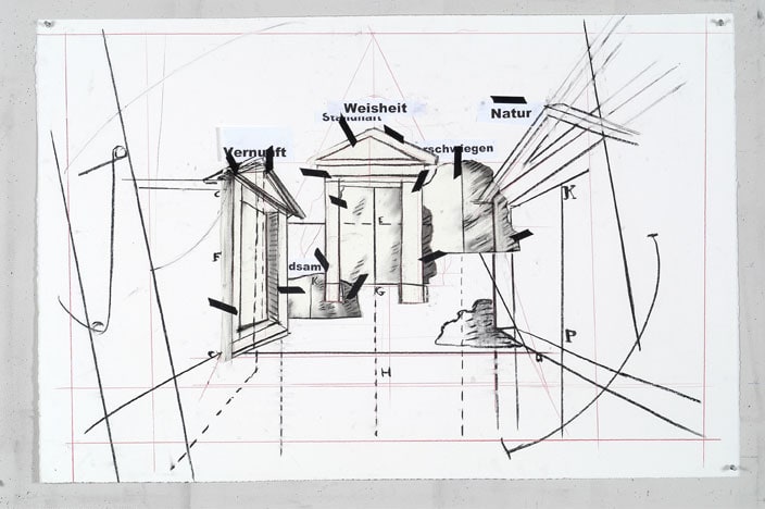 William Kentridge Drawing for 'Preparing the Flute', (Diagram of columns),, 2005