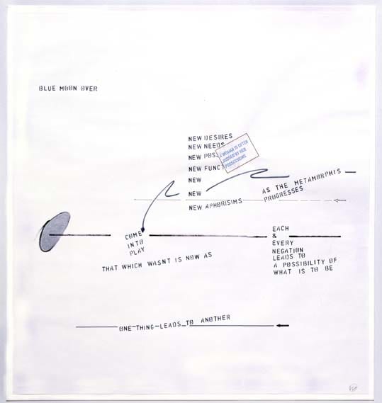Lawrence Weiner Blue Moon #6, 2001