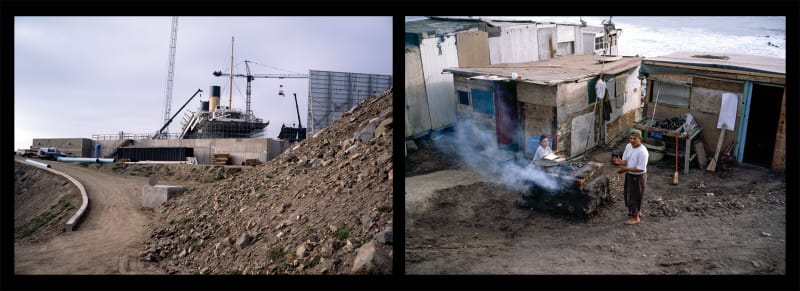 Allan Sekula Twentieth Century Fox set for Titanic and mussel gatherers, Popotla from 'Dead Letter Office', 1996-1997