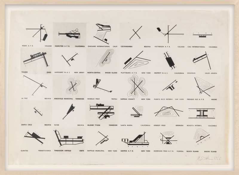 Robert Smithson Texas Airport, 1966 Photostat and pencil Sheet: 17 1/2 x 27 3/8 in. (44.5 x 69.5 cm) Frame:...