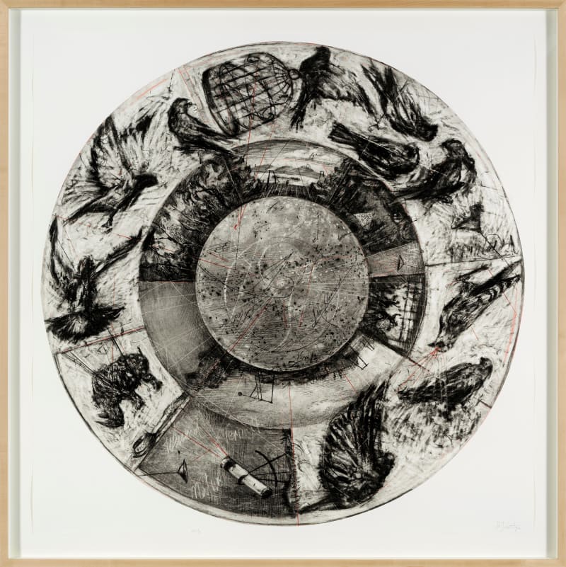 William Kentridge Music Box Tondo, 2006