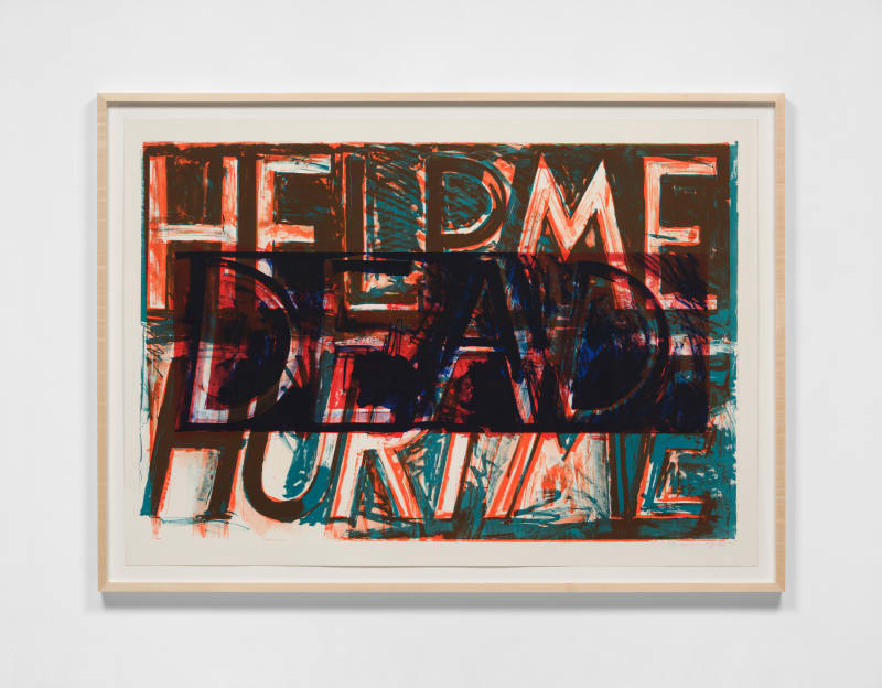 Bruce Nauman Help Me Hurt Me, 1975 Color lithograph on Arches woven paper Sheet: 36 x 51 in. (91.4 x...