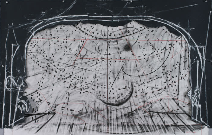 William Kentridge Drawing for 'Preparing the Flute', (Queen of the Night on stage II), 2005