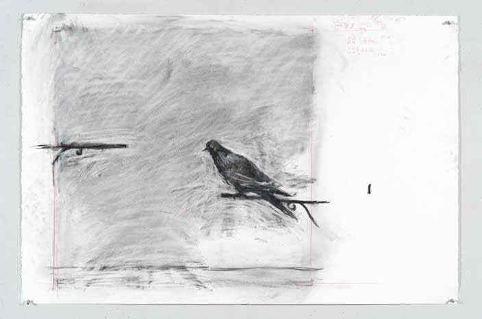 William Kentridge Drawing for 'Preparing the Flute', (One bird), 2005