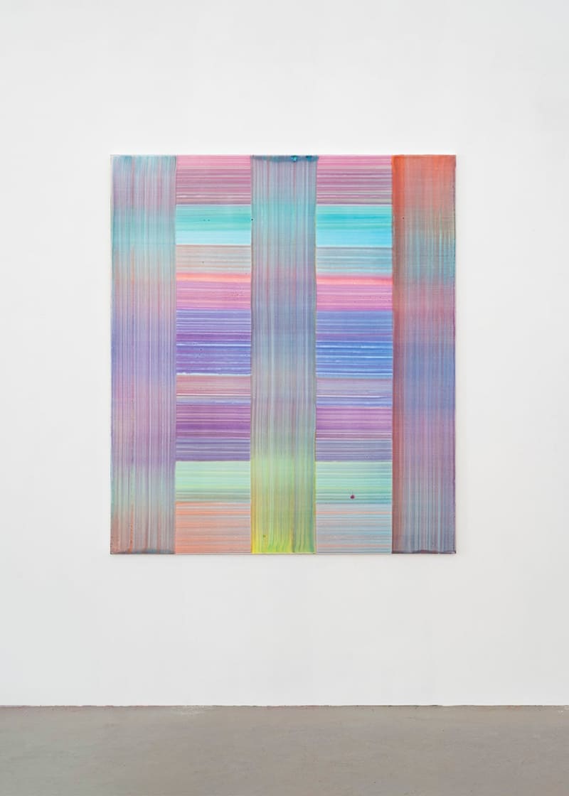 Bernard Frize Kasi, 2024 Acrylic and resin on canvas 72 7/8 x 63 in. (185 x 160 cm)