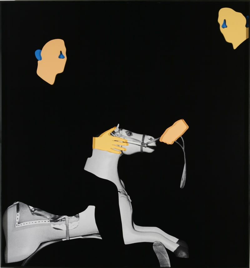 John Baldessari Noses & Ears, Etc. (Part Two): Two (Flesh) Faces with (Blue) Ears and Noses, Two (Flesh) Hands and...
