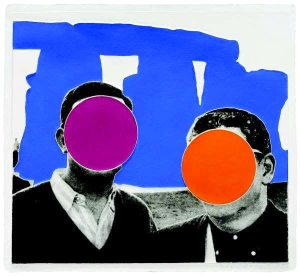 John Baldessari Stonehenge (With Two Persons) Blue, 2005