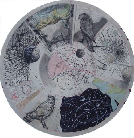 William Kentridge Drawing for 'Preparing the Flute' (Tondo - Birds and sky), 2006