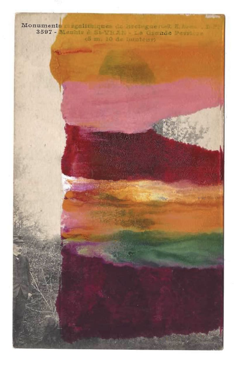 Tacita Dean Found Postcard Monoprint (La Grande Perrière), 2018