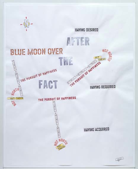 Lawrence Weiner Blue Moon #17, 2001