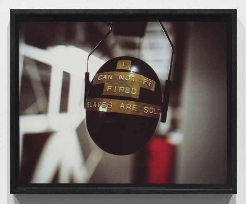 Allan Sekula Engine room wiper's ear protection from 'Fish Story', 1989-1995